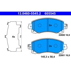  stabdžių trinkelių rinkinys, diskinis stabdys