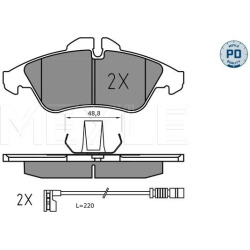  stabdžių trinkelių rinkinys, diskinis stabdys <small>MEYLE-PD: Advanced performance and design.</small>