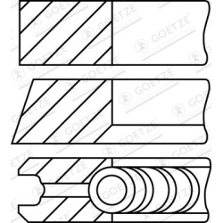  stūmoklio žiedų komplektas <small>Goetze Diamond Coated® LKZ-Ring®</small>