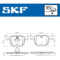  stabdžių trinkelių rinkinys, diskinis stabdys