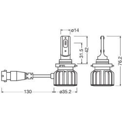  lemputė <small>LEDriving® HL BRIGHT</small>
