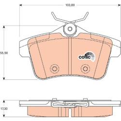  stabdžių trinkelių rinkinys, diskinis stabdys <small>COTEC</small>