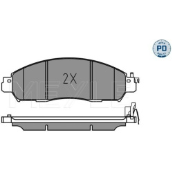  stabdžių trinkelių rinkinys, diskinis stabdys <small>MEYLE-PD: Advanced performance and design.</small>