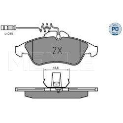  stabdžių trinkelių rinkinys, diskinis stabdys <small>MEYLE-PD: Advanced performance and design.</small>