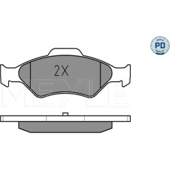  stabdžių trinkelių rinkinys, diskinis stabdys <small>MEYLE-PD: Advanced performance and design.</small>