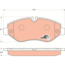  stabdžių trinkelių rinkinys, diskinis stabdys <small>COTEC</small>
