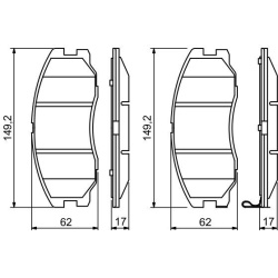  stabdžių trinkelių rinkinys, diskinis stabdys
