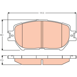  stabdžių trinkelių rinkinys, diskinis stabdys