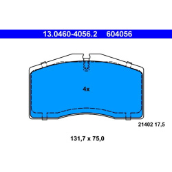  stabdžių trinkelių rinkinys, diskinis stabdys