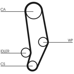  vandens siurblio ir paskirstymo diržo komplektas