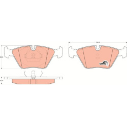  stabdžių trinkelių rinkinys, diskinis stabdys <small>COTEC</small>