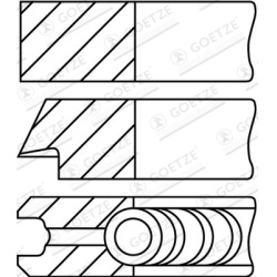  stūmoklio žiedų komplektas <small>Goetze Diamond Coated® LKZ-Ring®</small>