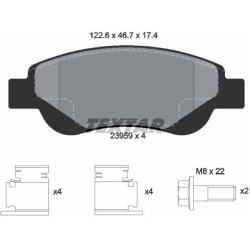  stabdžių trinkelių rinkinys, diskinis stabdys <small>Q+</small>