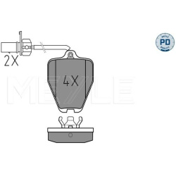  stabdžių trinkelių rinkinys, diskinis stabdys <small>MEYLE-PD: Advanced performance and design.</small>