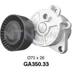  įtempiklio skriemulys, V formos rumbuotas diržas