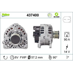  kintamosios srovės generatorius <small>VALEO RE-GEN REMANUFACTURED</small>