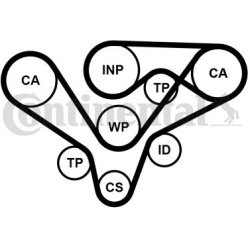  paskirstymo diržo komplektas