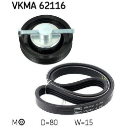  V formos rumbuotas diržas, komplektas