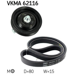  V formos rumbuotas diržas, komplektas