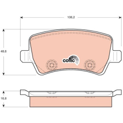  stabdžių trinkelių rinkinys, diskinis stabdys <small>COTEC</small>