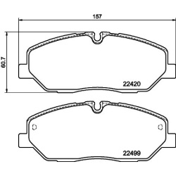  stabdžių trinkelių rinkinys, diskinis stabdys
