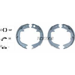  stabdžių trinkelių komplektas, stovėjimo stabdis