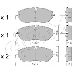  stabdžių trinkelių rinkinys, diskinis stabdys