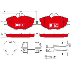  stabdžių trinkelių rinkinys, diskinis stabdys <small>DTEC COTEC</small>