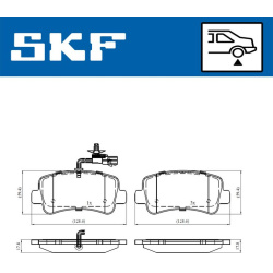  stabdžių trinkelių rinkinys, diskinis stabdys