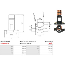  kontaktinis žiedas, generatorius <small>AS</small>