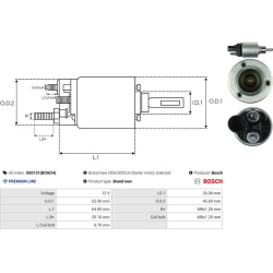  solenoidinis jungiklis, starteris <small>Bosch</small>