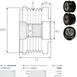  laisvos eigos sankaba, kint. sr. generatorius <small>Litens</small>