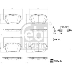 stabdžių trinkelių rinkinys, diskinis stabdys