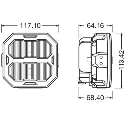  darbinė šviesa <small>LEDriving® Cube PX Ultra-Wide Beam</small>