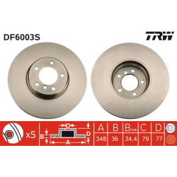  stabdžių diskas (1vnt) <small>TRW SINGLE</small>