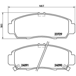  stabdžių trinkelių rinkinys, diskinis stabdys <small>PRIME LINE</small>