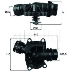  termostatas, aušinimo skystis <small>BEHR</small>