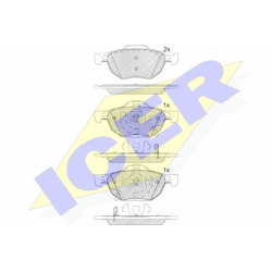  stabdžių trinkelių rinkinys, diskinis stabdys