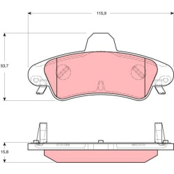  stabdžių trinkelių rinkinys, diskinis stabdys