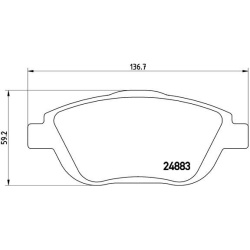  stabdžių trinkelių rinkinys, diskinis stabdys <small>PRIME LINE</small>