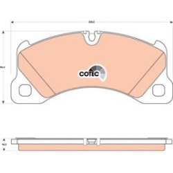  stabdžių trinkelių rinkinys, diskinis stabdys <small>COTEC</small>