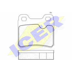  stabdžių trinkelių rinkinys, diskinis stabdys