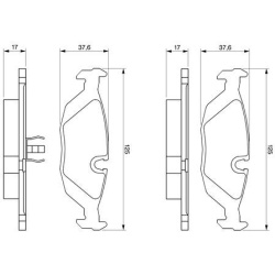  stabdžių trinkelių rinkinys, diskinis stabdys