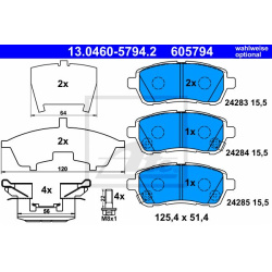  stabdžių trinkelių rinkinys, diskinis stabdys