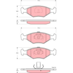  stabdžių trinkelių rinkinys, diskinis stabdys