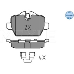  stabdžių trinkelių rinkinys, diskinis stabdys <small>MEYLE-ORIGINAL: True to OE.</small>