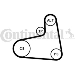  V formos rumbuotas diržas, komplektas