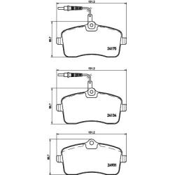  stabdžių trinkelių rinkinys, diskinis stabdys