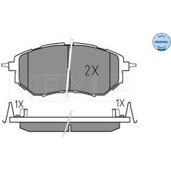  stabdžių trinkelių rinkinys, diskinis stabdys <small>MEYLE-ORIGINAL: True to OE.</small>