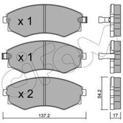  stabdžių trinkelių rinkinys, diskinis stabdys